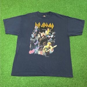 Vintage 90s Y2K Def Leppard T-shirt, 2000 Euphoria Tour, Hair Metal Band (XL)